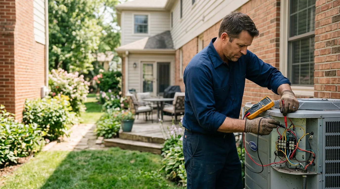HVAC technician working near Fillmore, NY